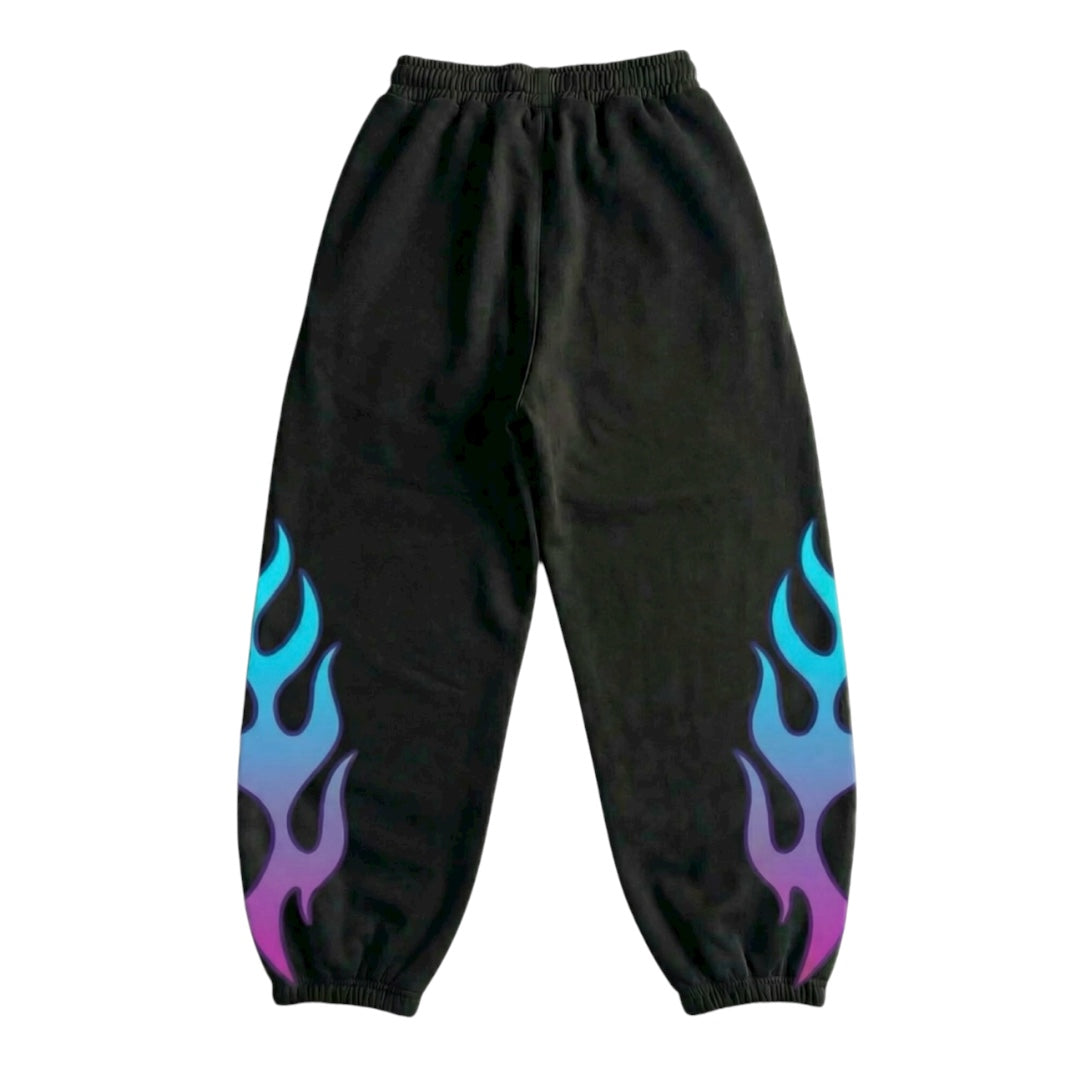 BLACK/FUCSIA TROUSERS