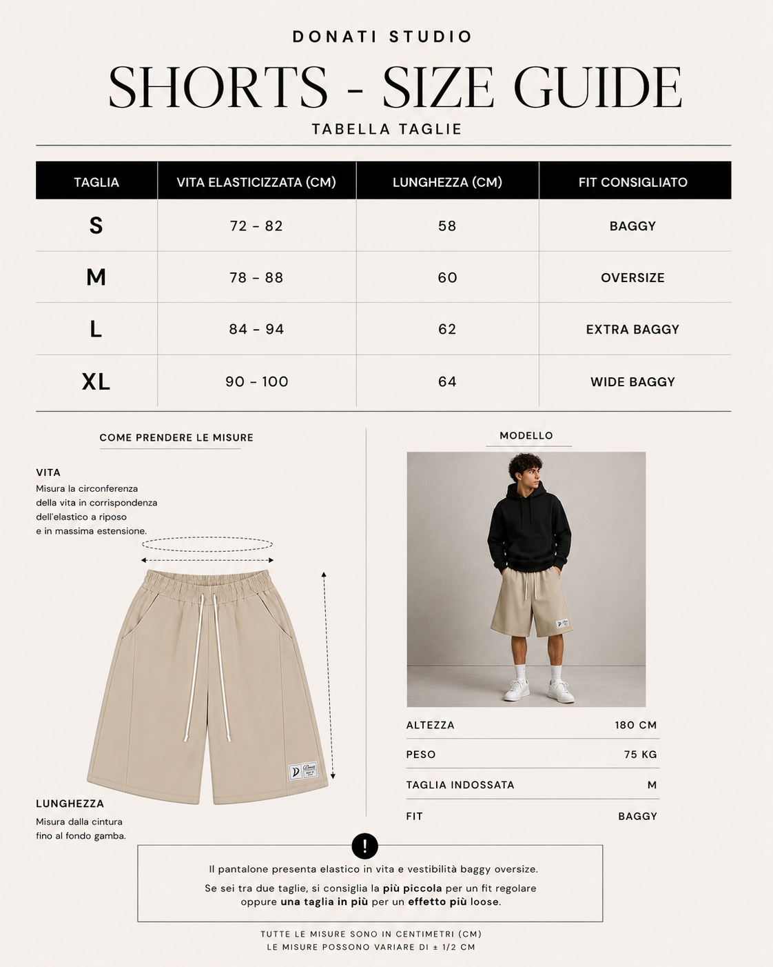 BAGGHY SHORTS BEIGE