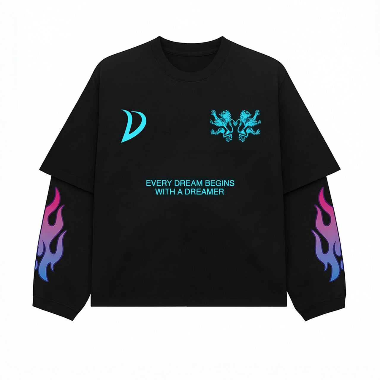 LONGSLEEVE BLACK/FUCHSIA