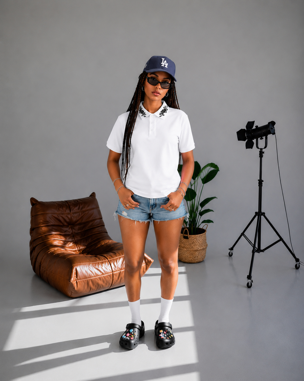 Polo white/black