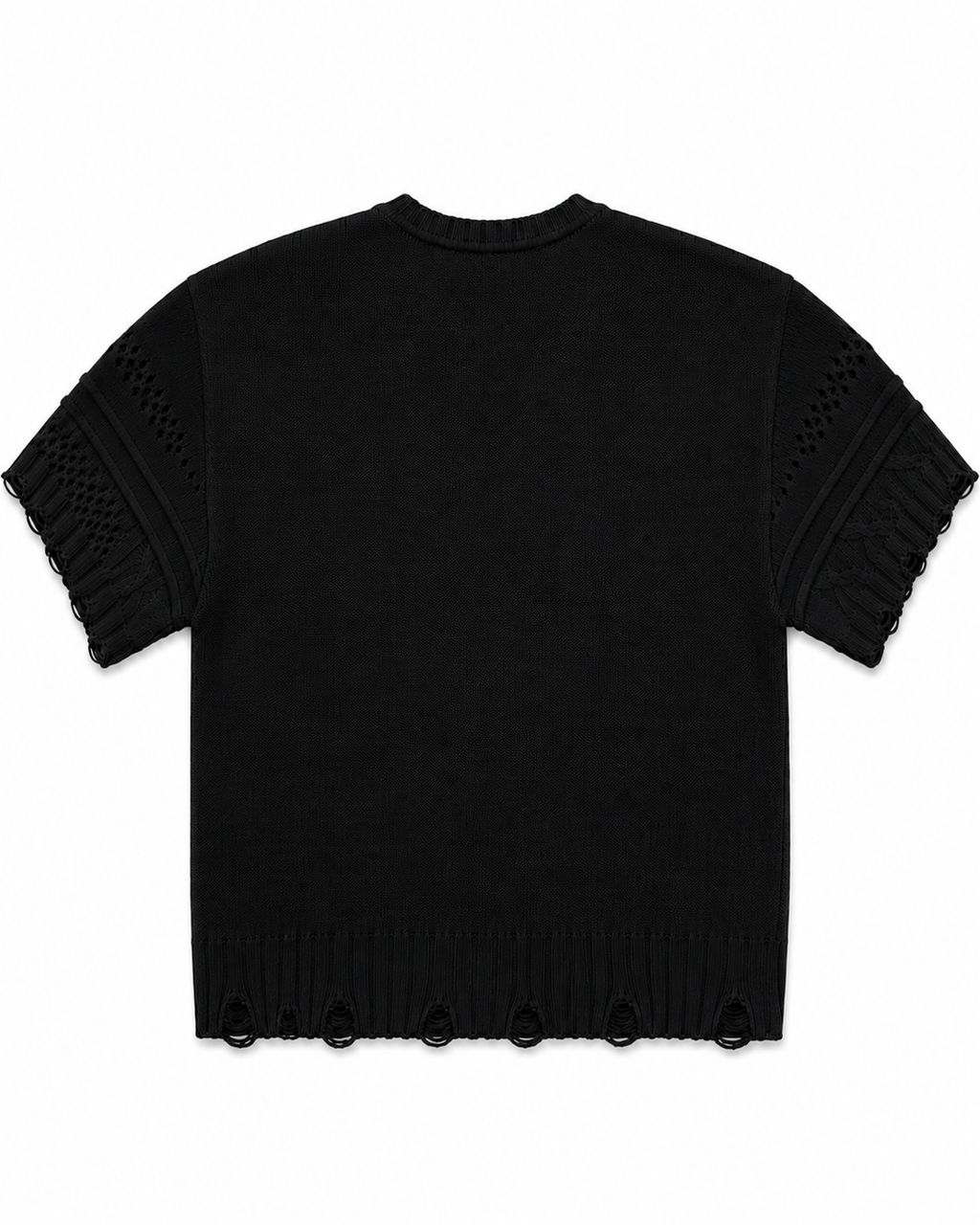 T-SHIRT CROP HANDMADE BLACK