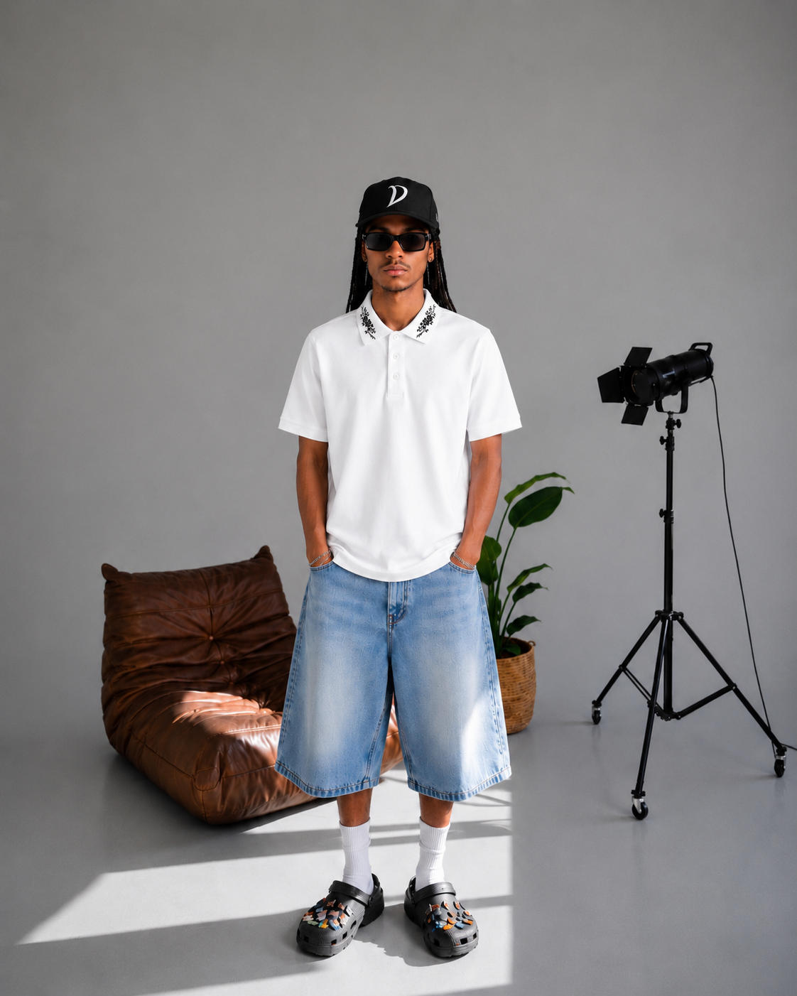 Polo white/black