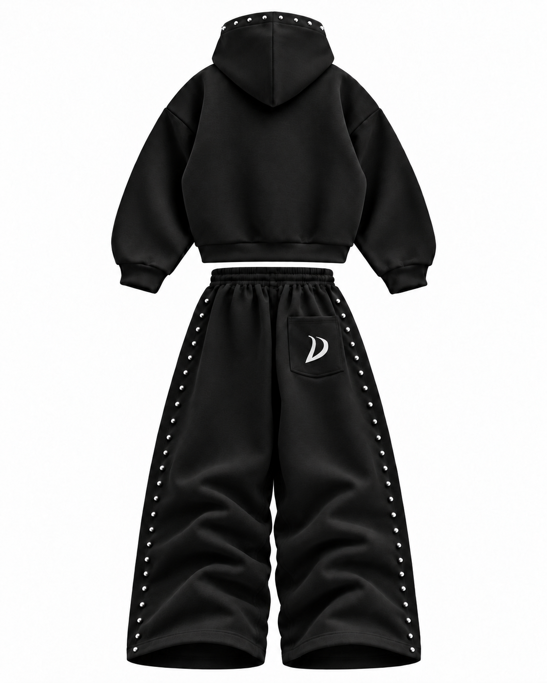 STUDDED JUMPSUIT BLACK