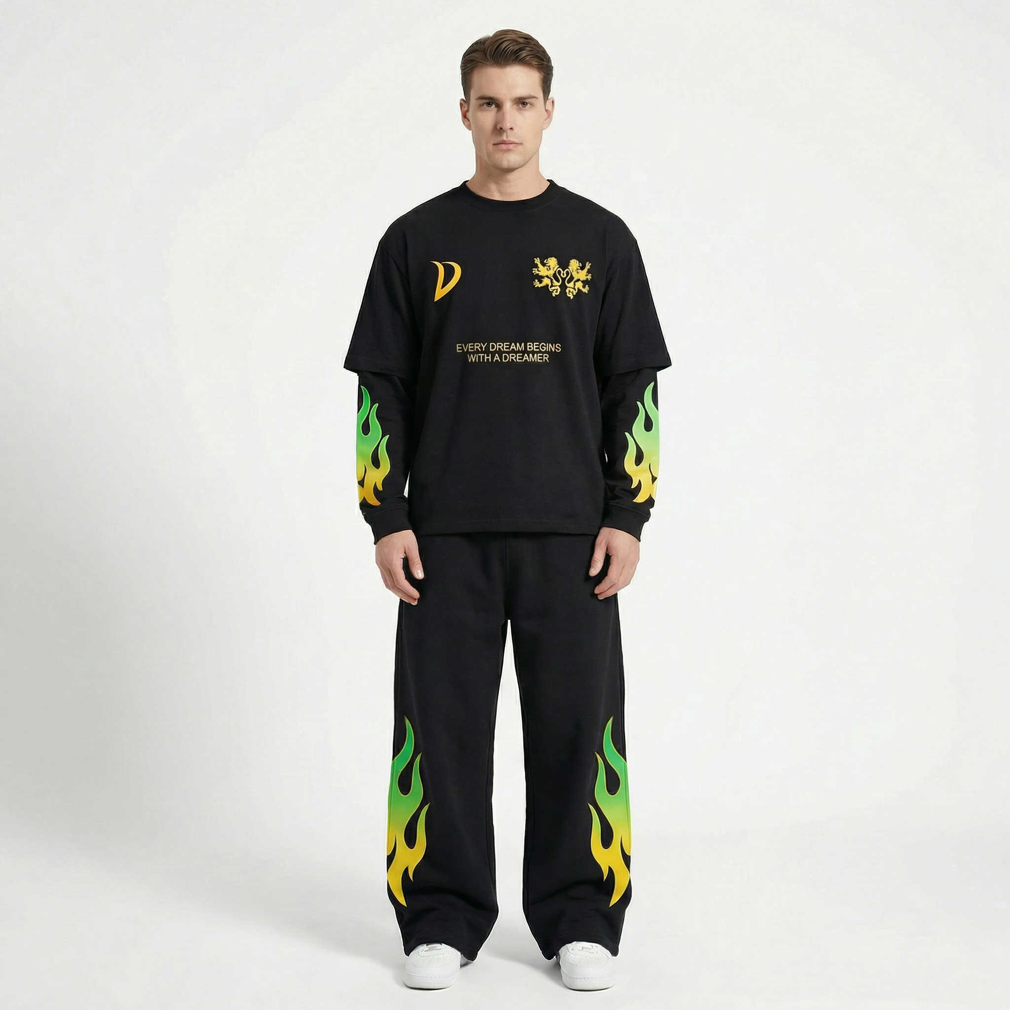 GREEN FLAME TROUSERS