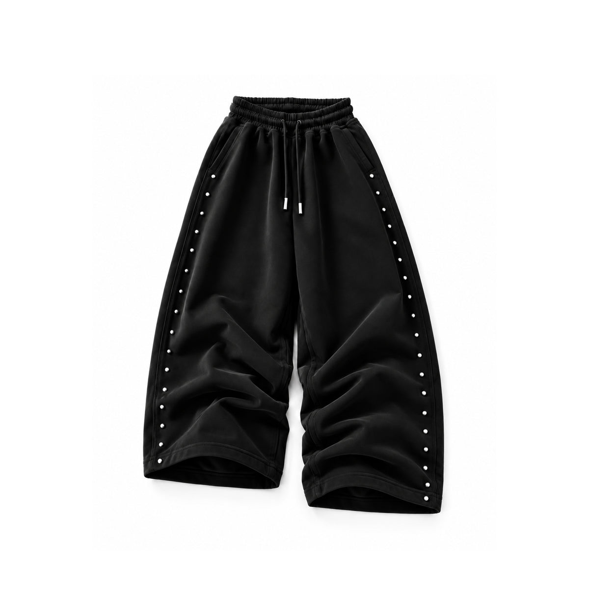 Black studded trousers
