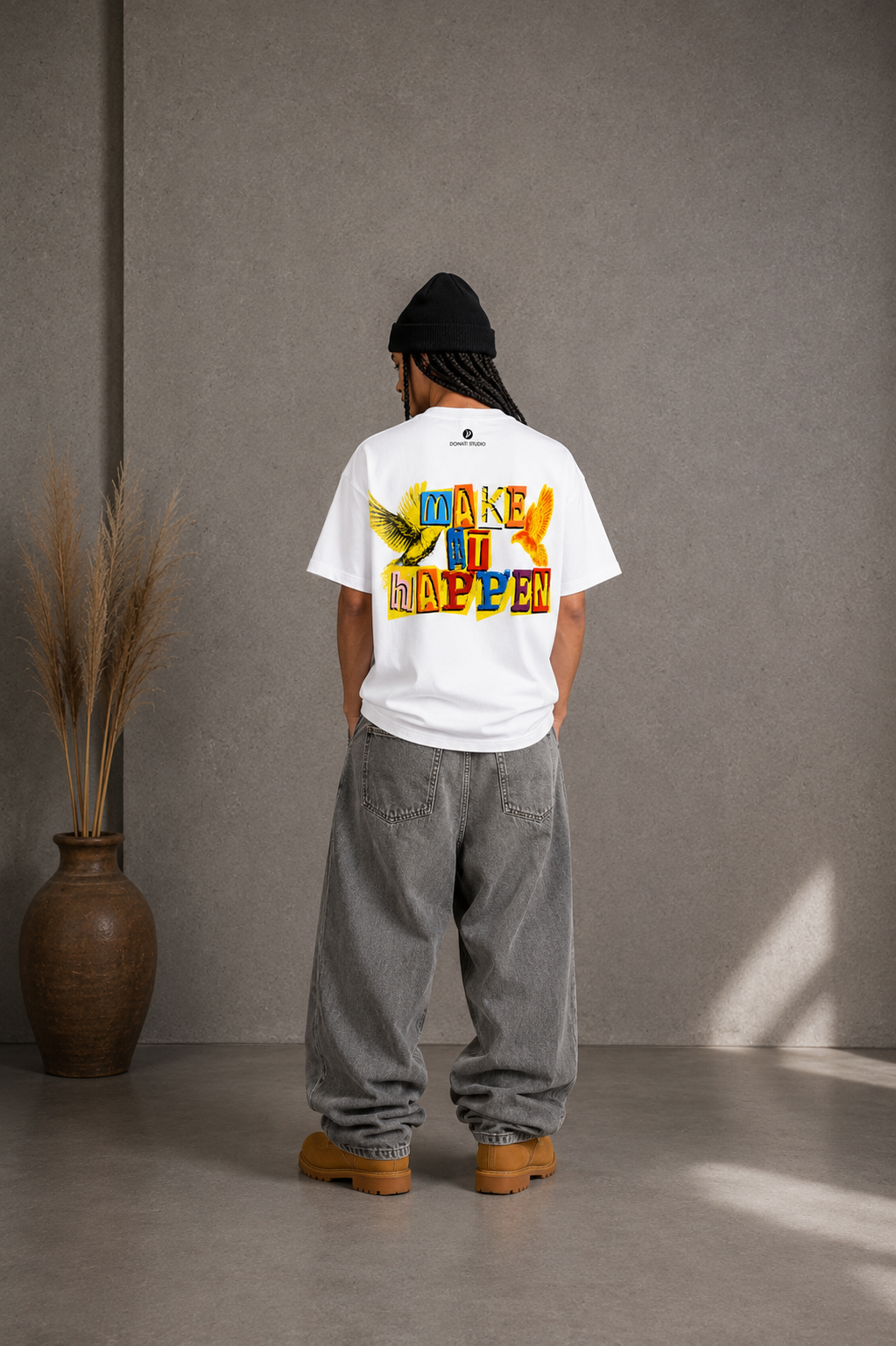 T-SHIRT MAKE IT HAPPEN - WHITE