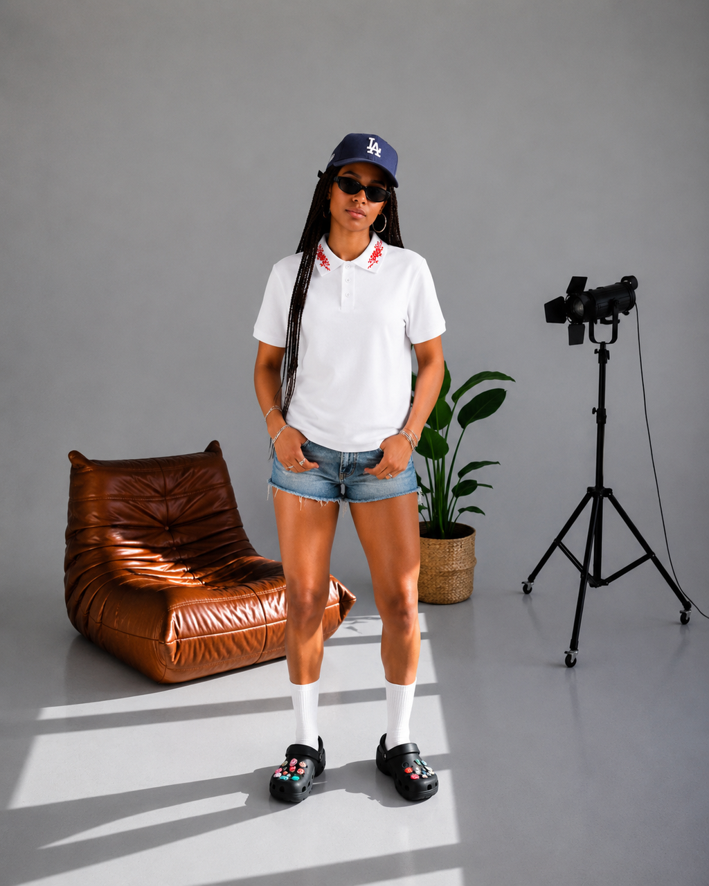 Polo white/red