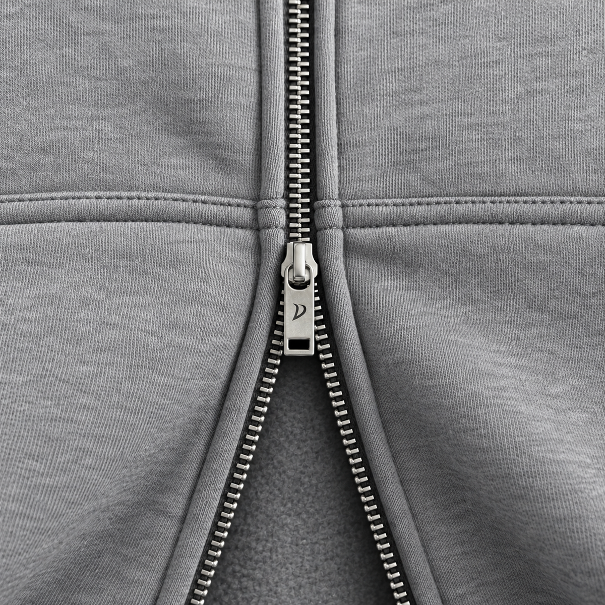 Grey high-neck sweatshirt