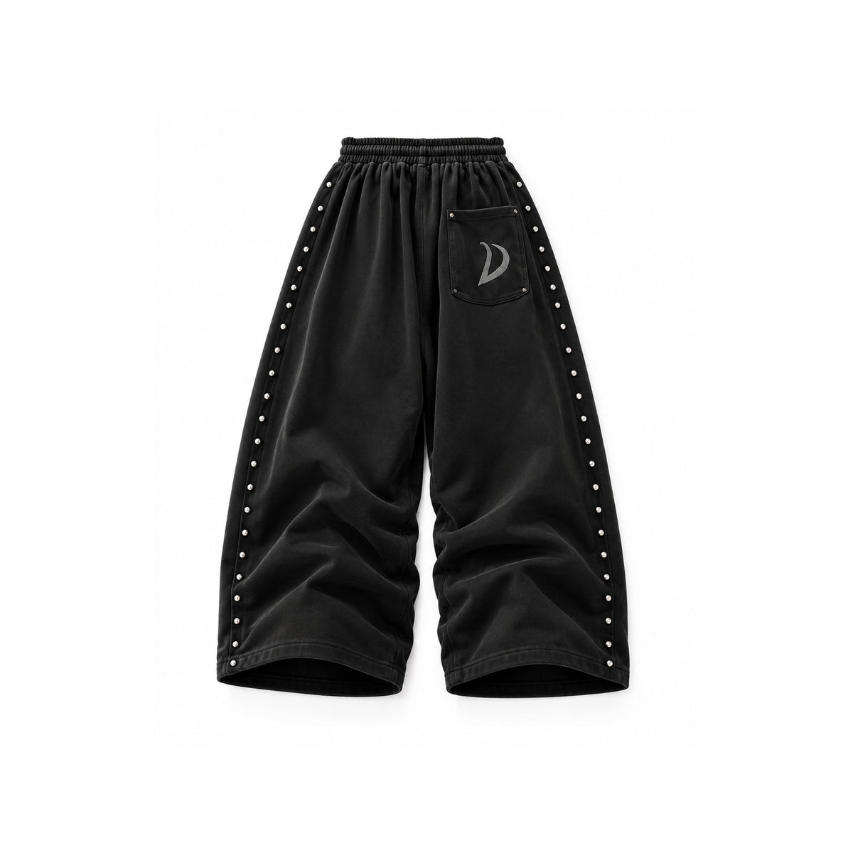Black studded trousers