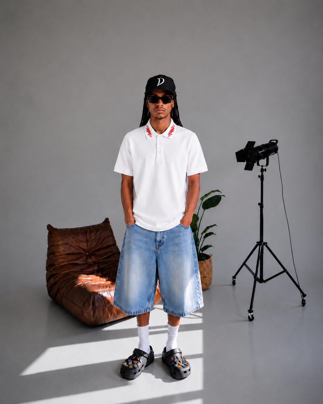 Polo white/red