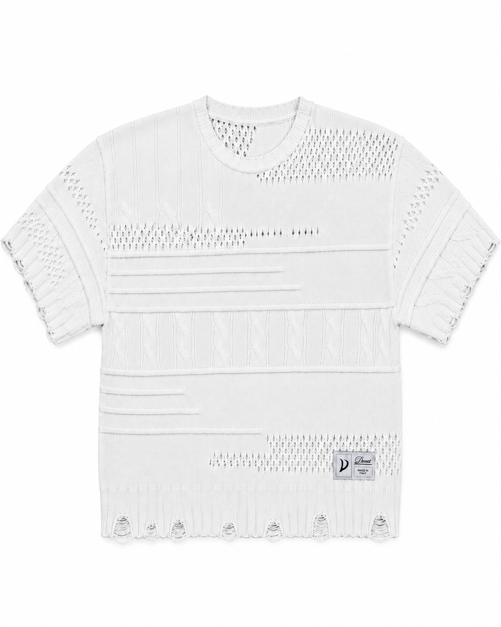 T-SHIRT CROP  HANDMADE WHITE