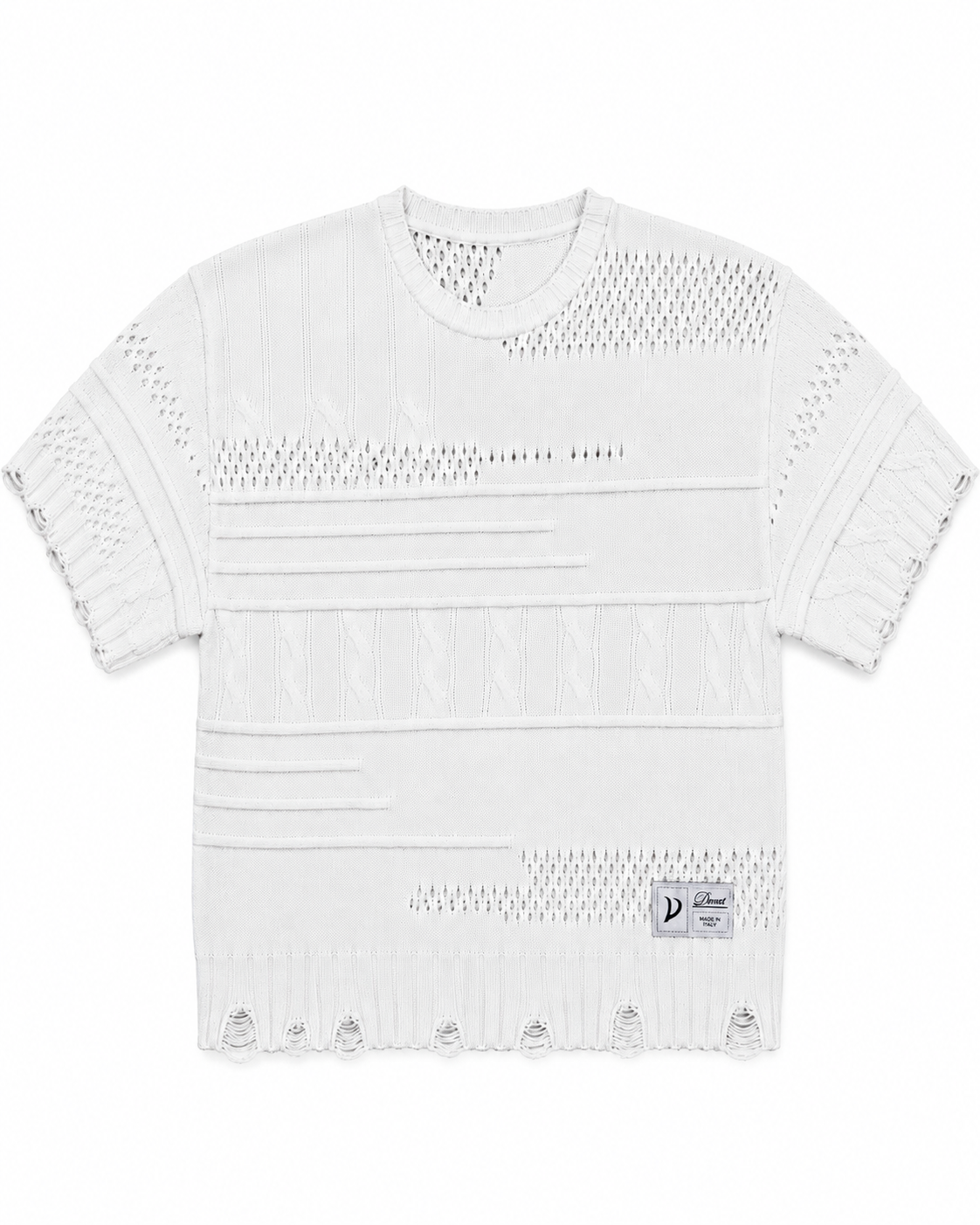 T-SHIRT CROP  HANDMADE WHITE