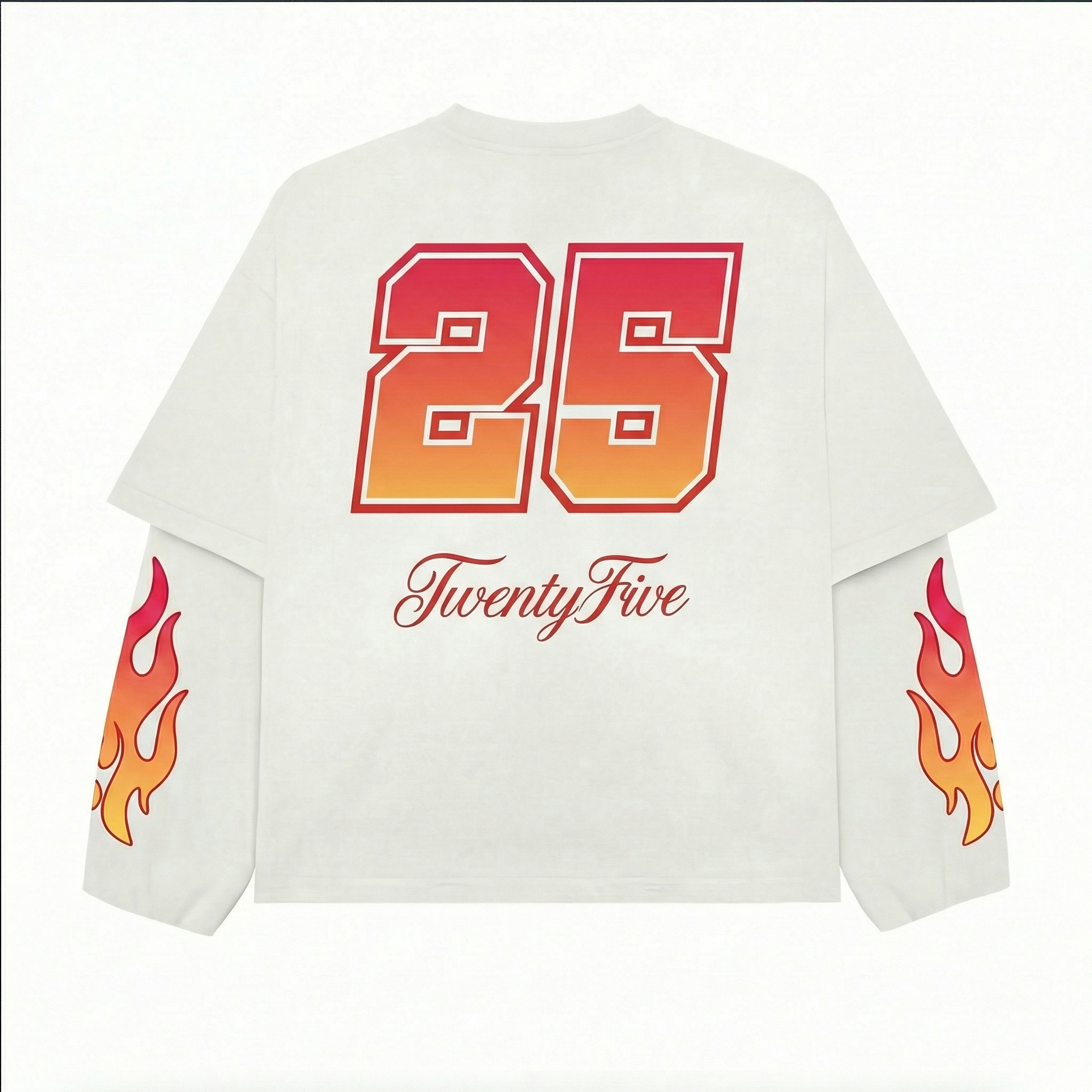 LONGSLEEVE WHITE/ORANGE