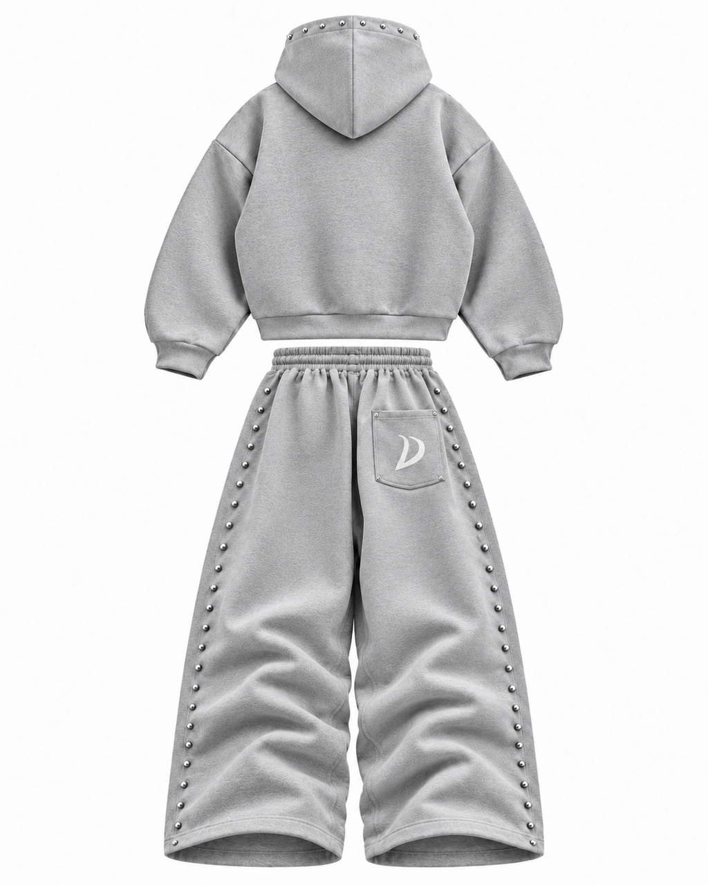 STUDDED JUMPSUIT GREY