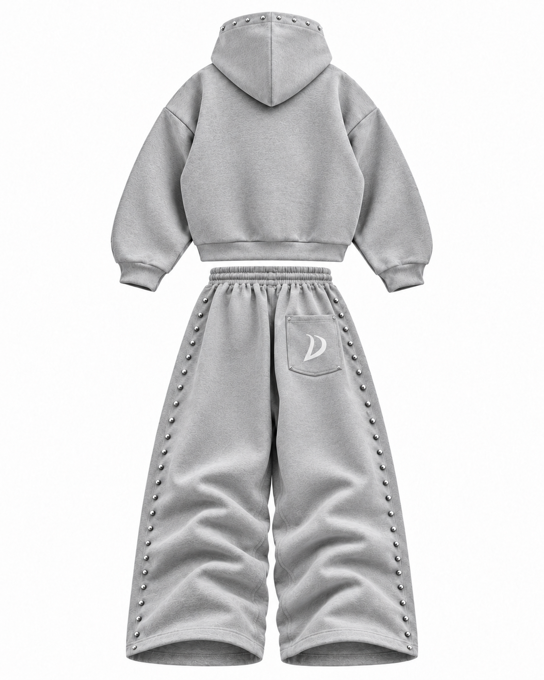 STUDDED JUMPSUIT GREY