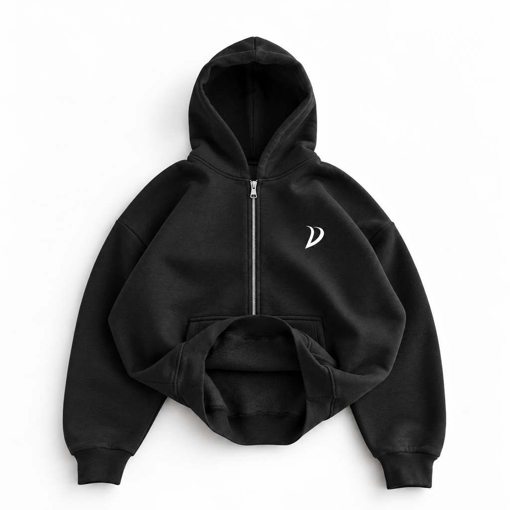black sweatshirt