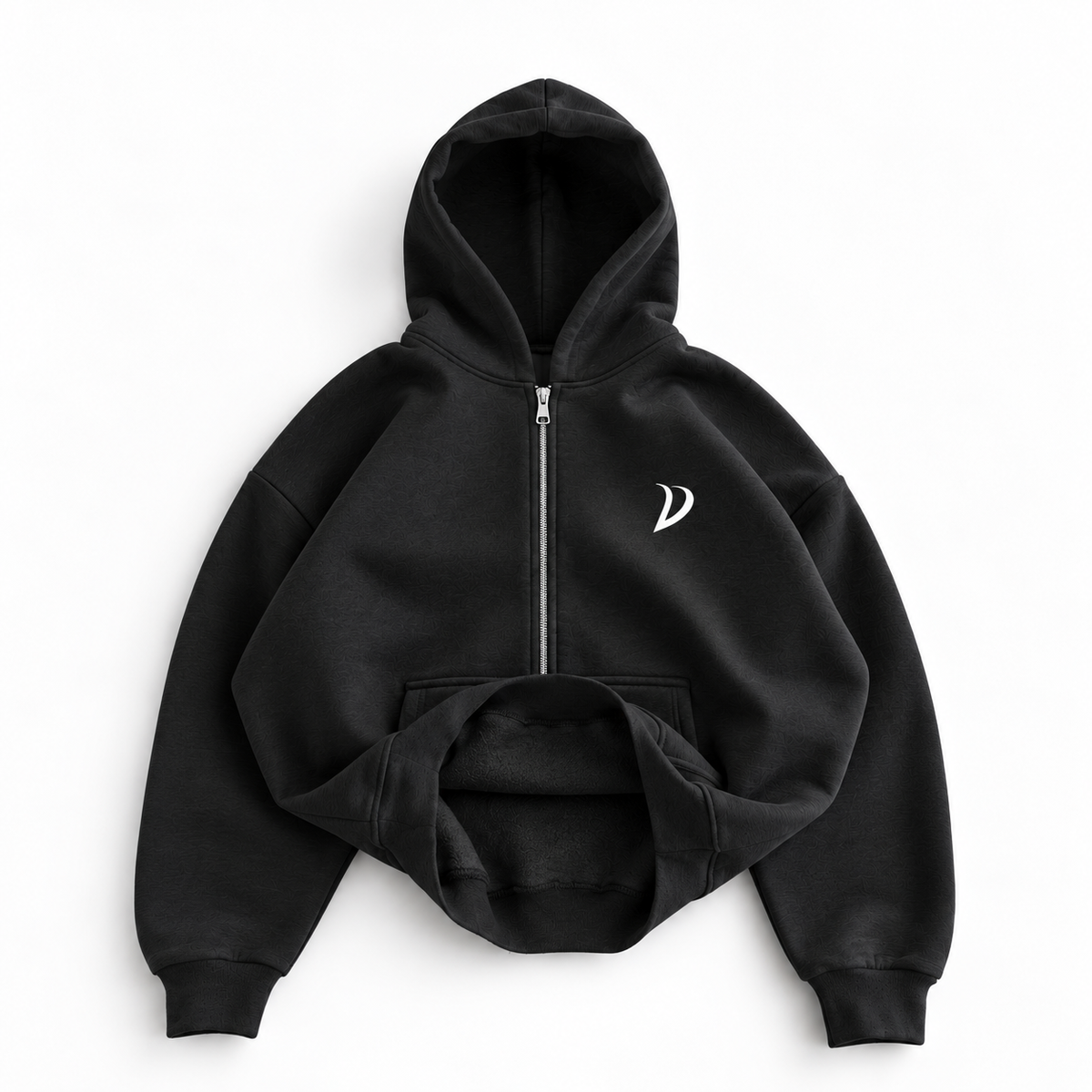 black sweatshirt