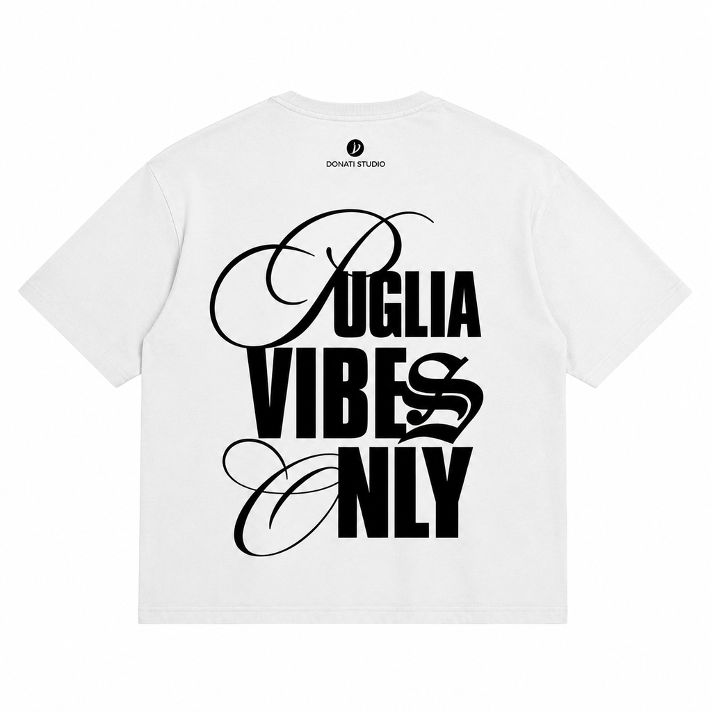 T-SHIRT PUGLIA VIBES ONLY - WHITE
