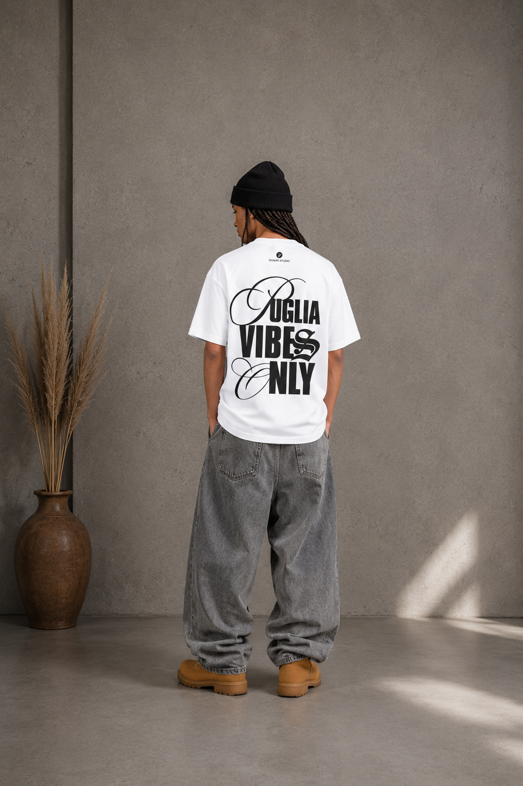 T-SHIRT PUGLIA VIBES ONLY - WHITE
