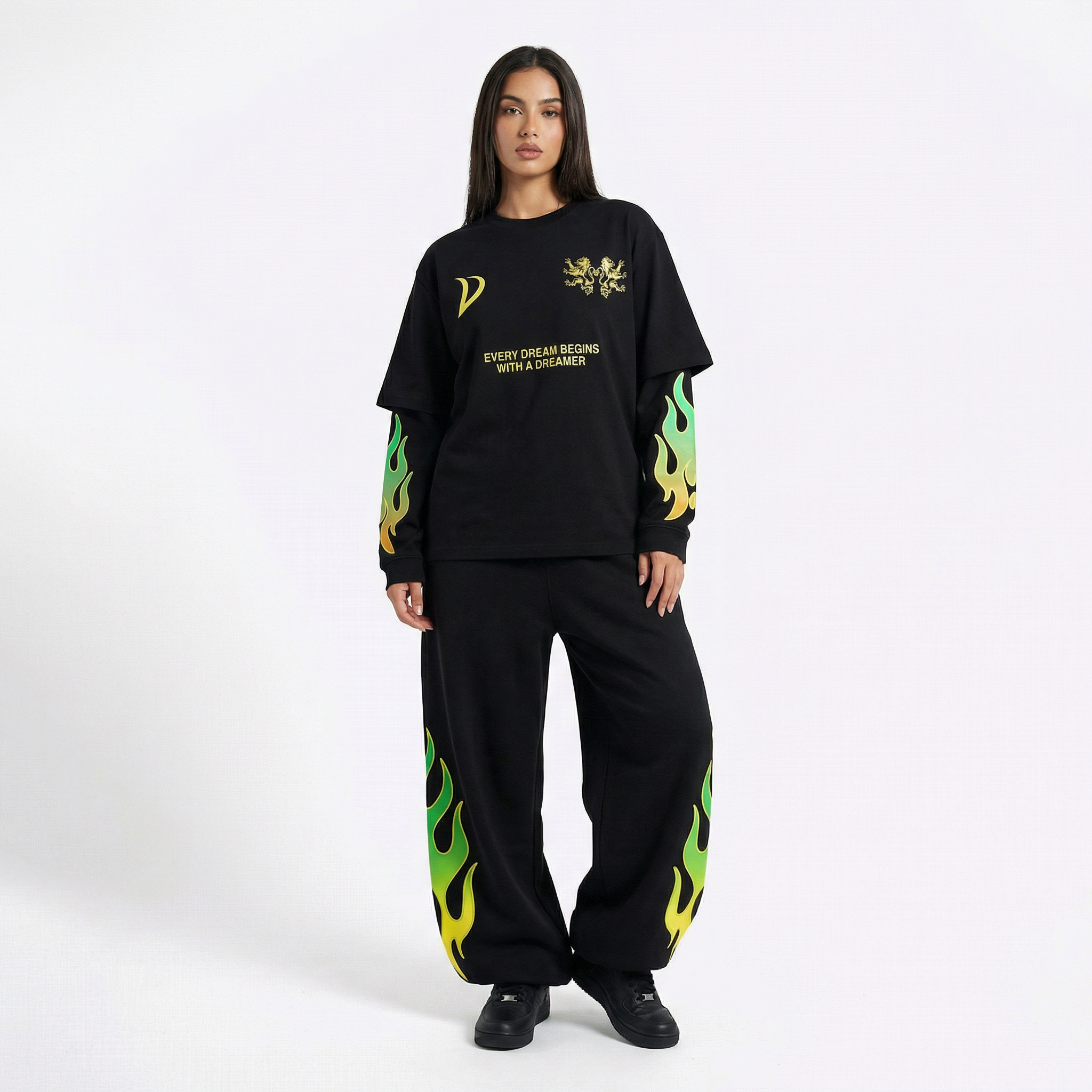 LONGSLEEVE BLACK/GREEN