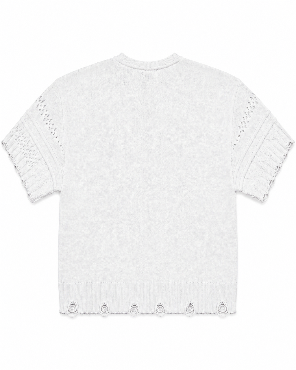 T-SHIRT CROP  HANDMADE WHITE