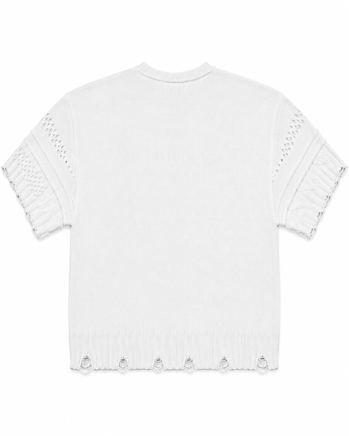 T-SHIRT CROP  HANDMADE WHITE