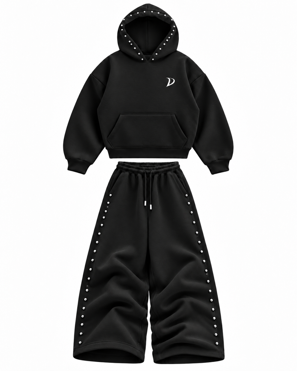 STUDDED JUMPSUIT BLACK