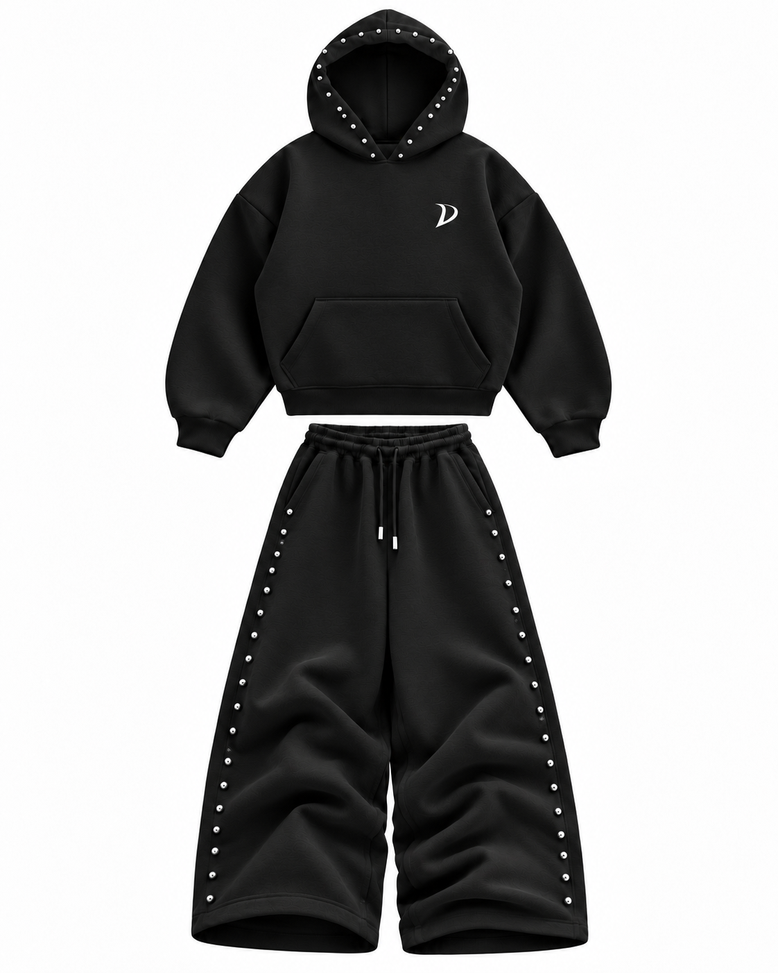 STUDDED JUMPSUIT BLACK