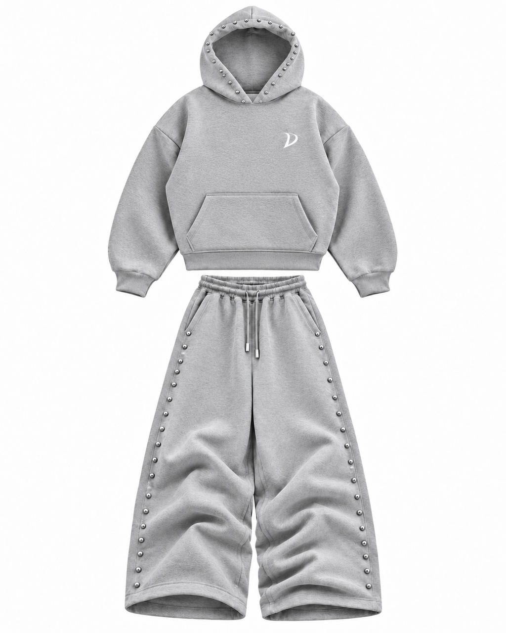 STUDDED JUMPSUIT GREY