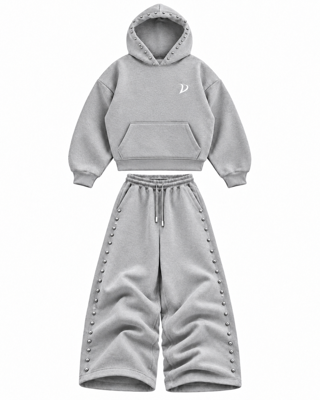 STUDDED JUMPSUIT GREY