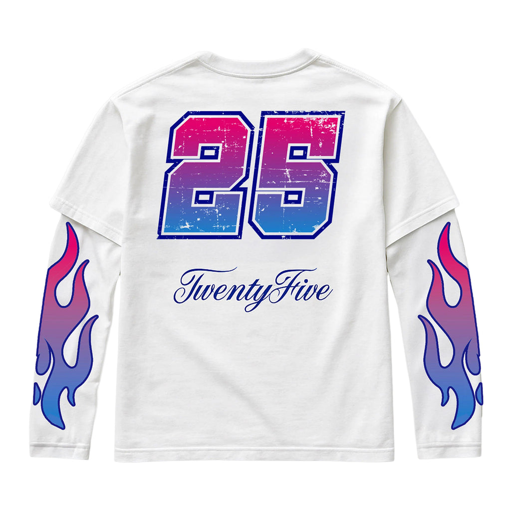 LONGSLEEVE WHITE/ PINK
