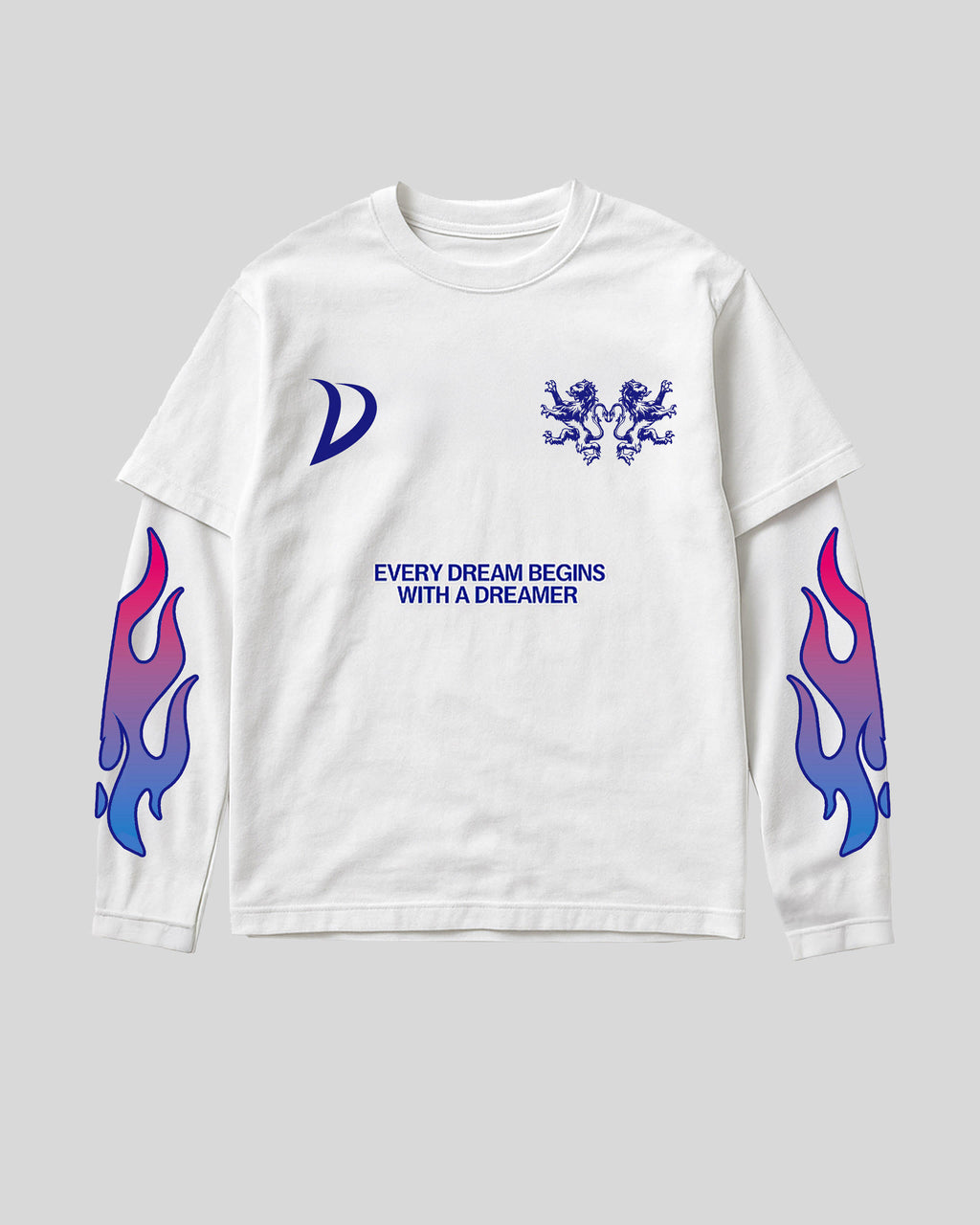 LONGSLEEVE WHITE/PINK