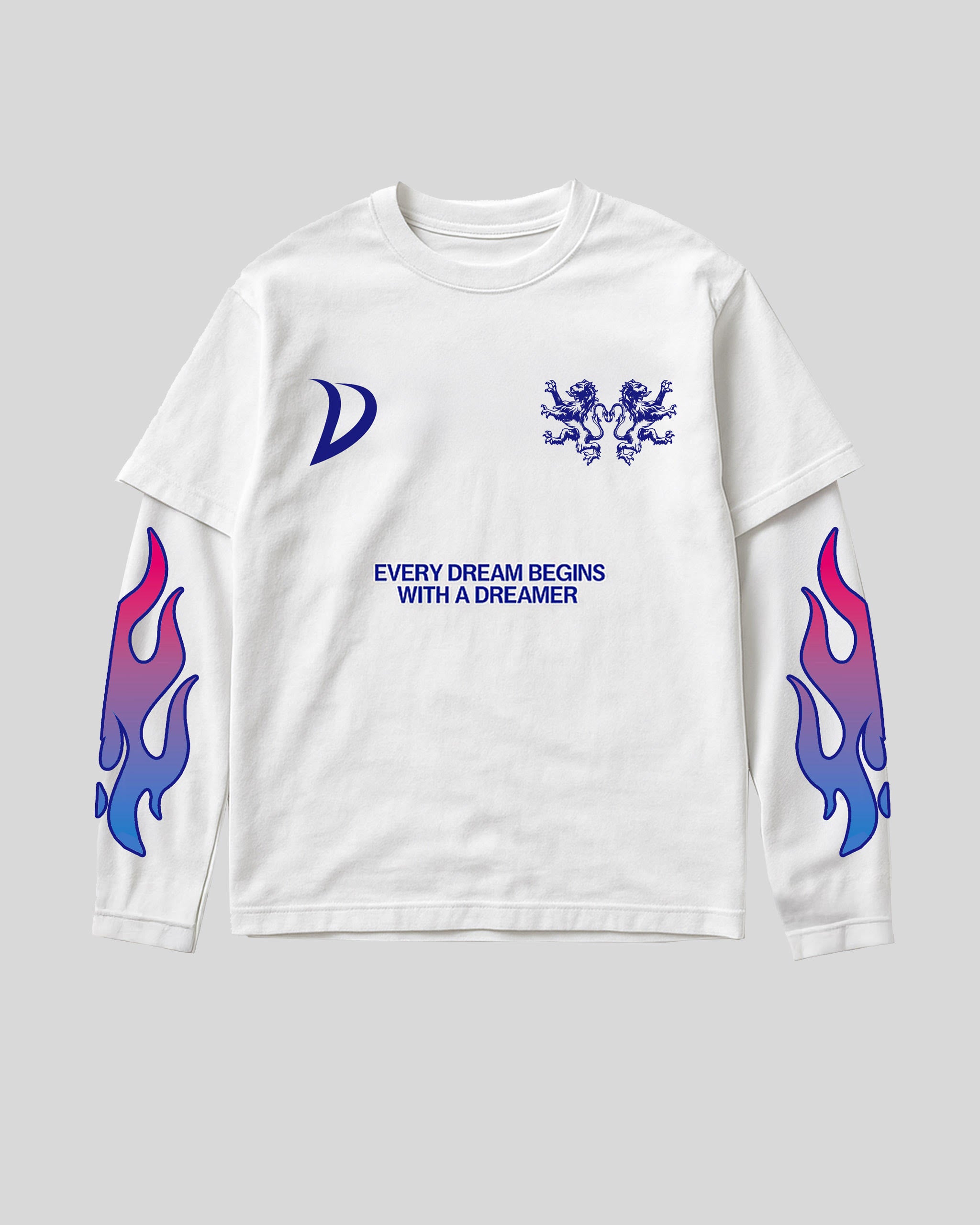 LONGSLEEVE WHITE/PINK