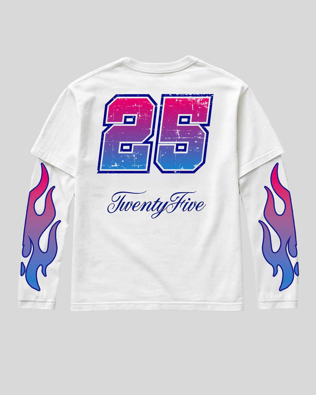 LONGSLEEVE WHITE/PINK