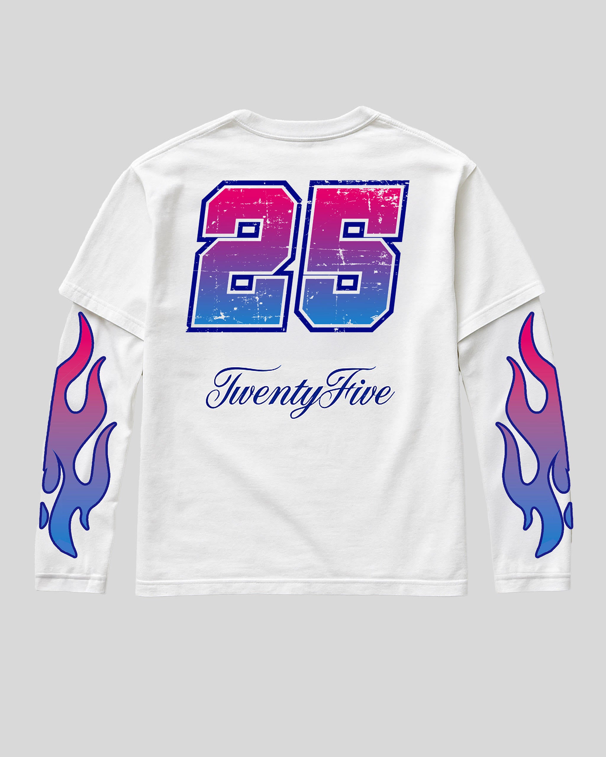 LONGSLEEVE WHITE/PINK