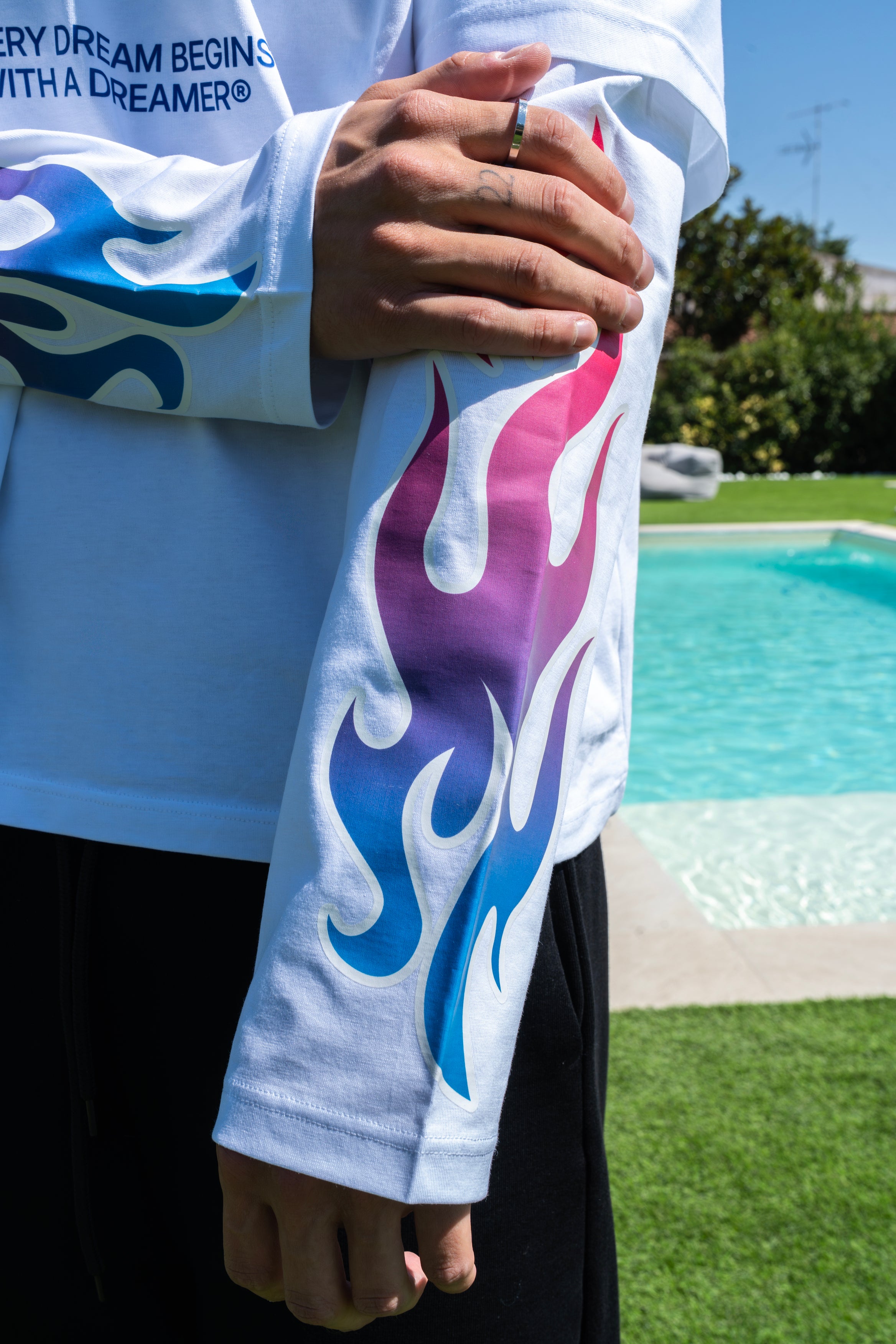 LONGSLEEVE WHITE/PINK