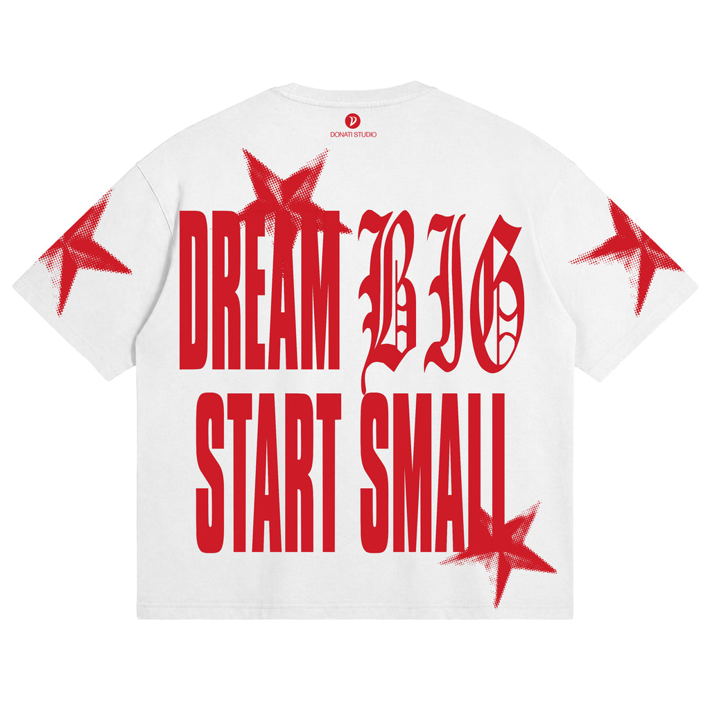 T-SHIRT DREAM BIG WHITE/RED