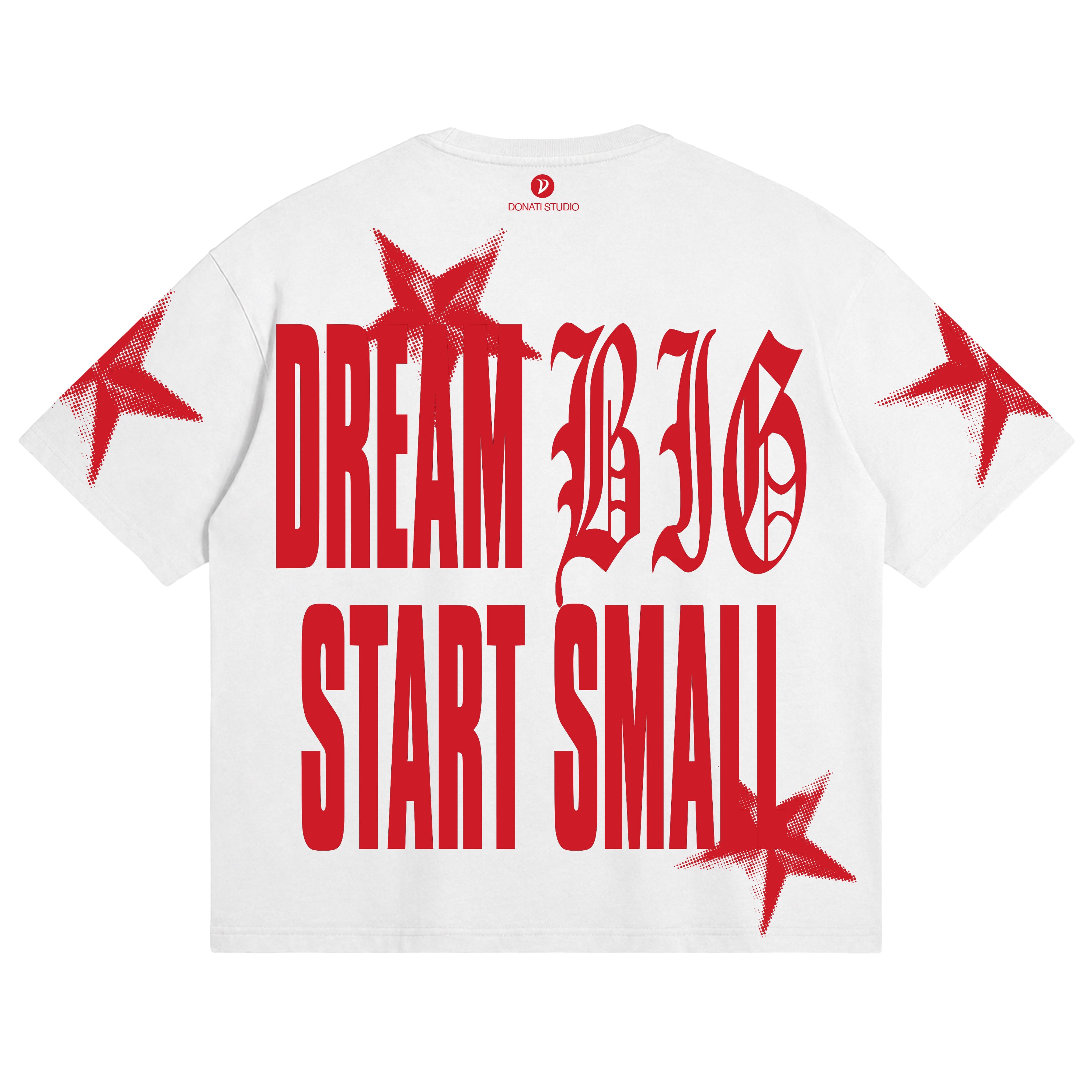 T-SHIRT DREAM BIG WHITE/RED
